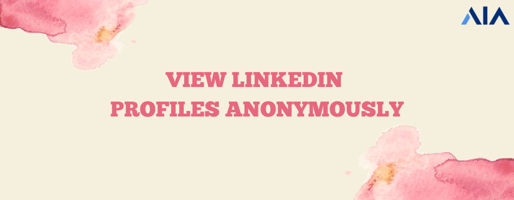 View LinkedIn Profiles Anonymously